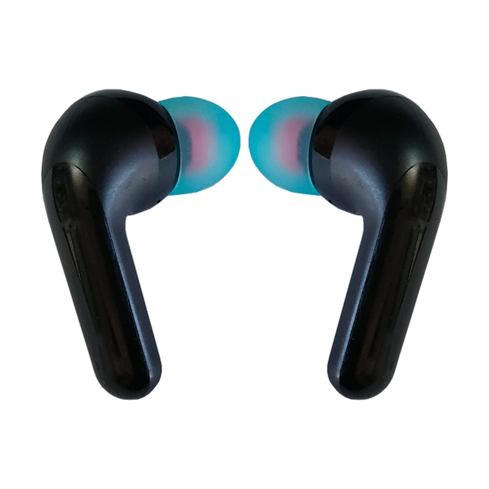 VCR Mobile Accessories - Soft Silicone Rubber Earbuds Tips - Blue and Pink Color - Pack of 10 Units in 1 Packet - Earphone Buds Rubber - Suitable for All Earphones with Sound isolating Design