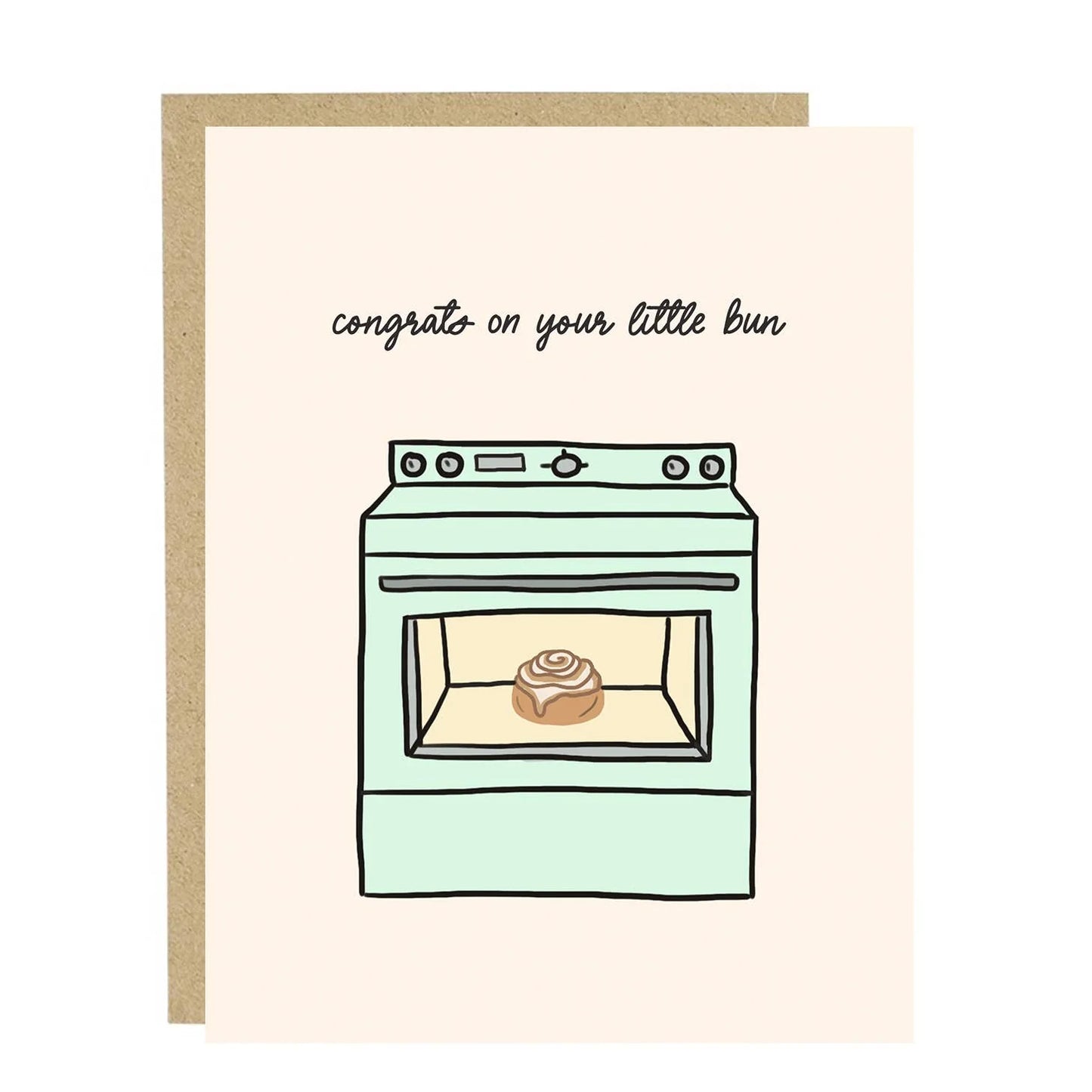 'Congrats on Your Little Bun' Card