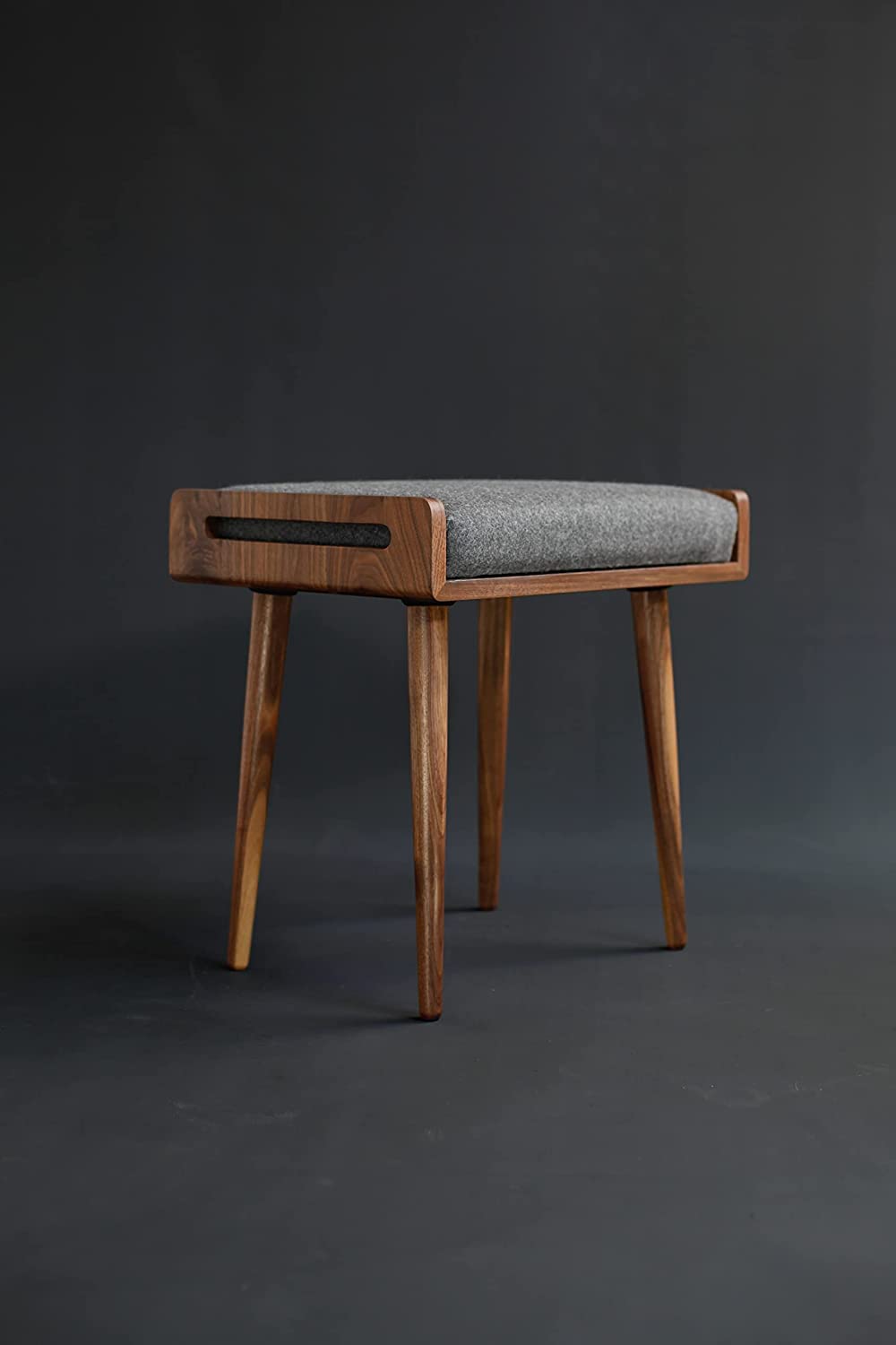 Ognija Wooden Stool For Home, Living Room, Bedroom | Ottoman, Puffy Home Furniture Cushioned Sitting Bench