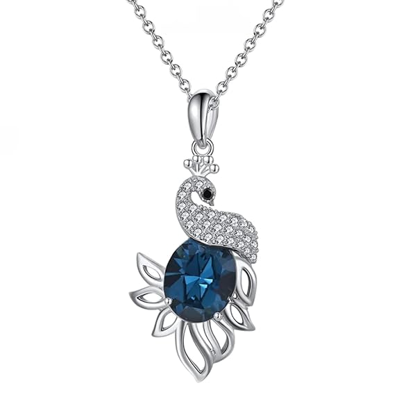 Crystal Peacock Necklace