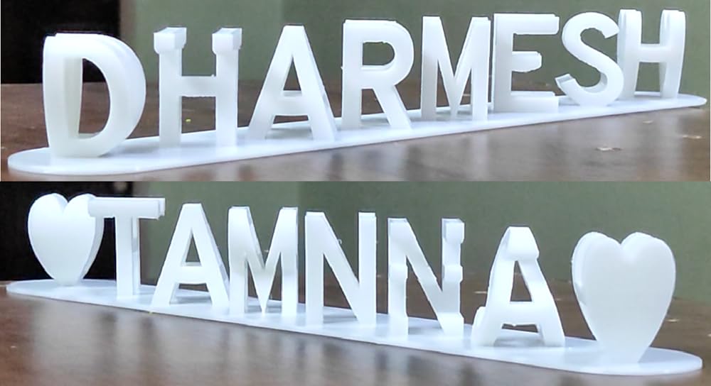 Couple Name | Personalized Dual Name Illusion | 3D Flip Name Plate
