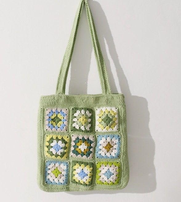 ZZARA Crochet Handmade Womens Stylish Cotton Hand Crochet Spacious Tote Bag
