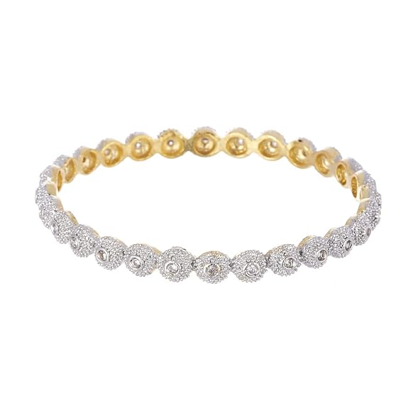 American Diamond Gold Plated Wedding Bangles