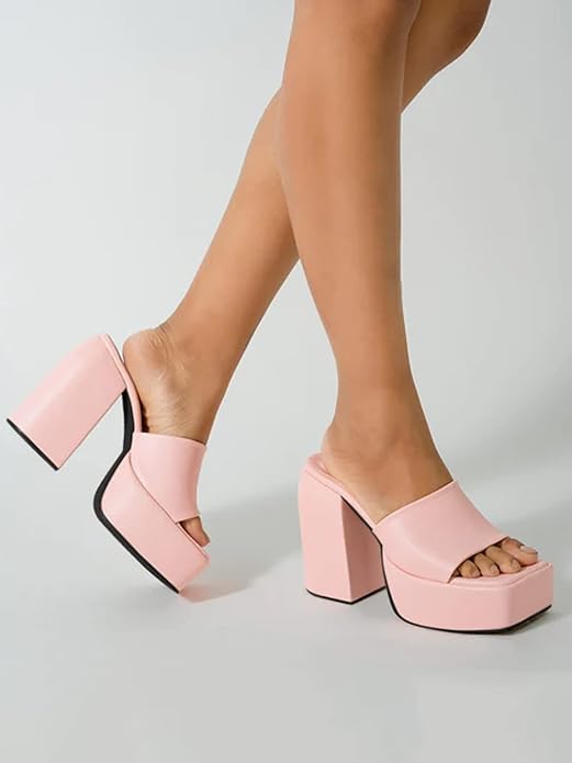 Stylish Solid Block Heels for Women & Girls