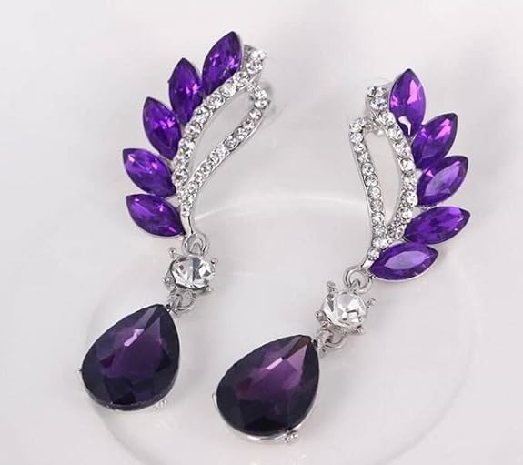 Crystal and Rhinestone Drop Dangle Earrings