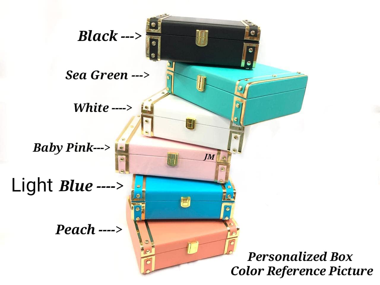 Craft Village Personalised name trunk (10x7x3.5) (Baby Pink) engineered wood, Rectangular