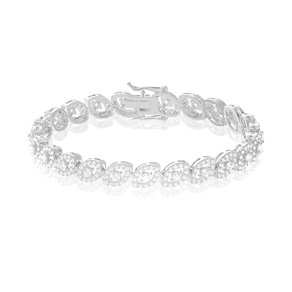 Silver Crystal Tennis Bracelet
