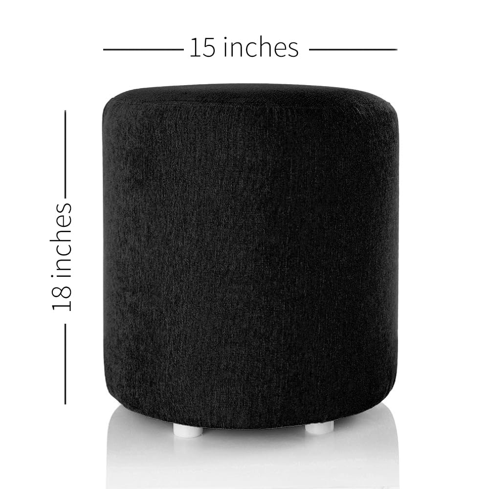 Wood Wing Furnitures Ottoman Stool for Living Room Set of 1 | Pouffes for Sitting Soft and Comfort Ottoman | Foot Rest Ottoman for Your Living Room