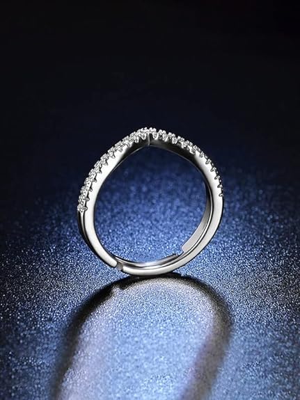 Silver Toned Finger Ring for Women