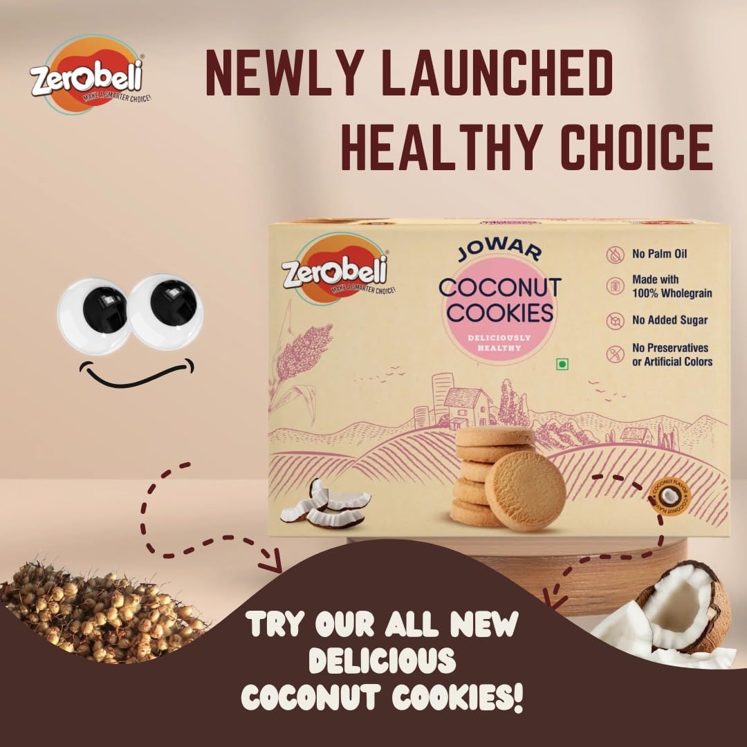 Zerobeli Jowar Coconut Cookies