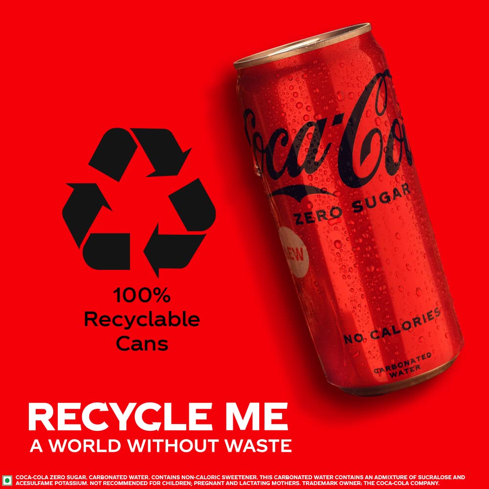 Coca-Cola Zero Sugar, No Calories Soft Drink Can
