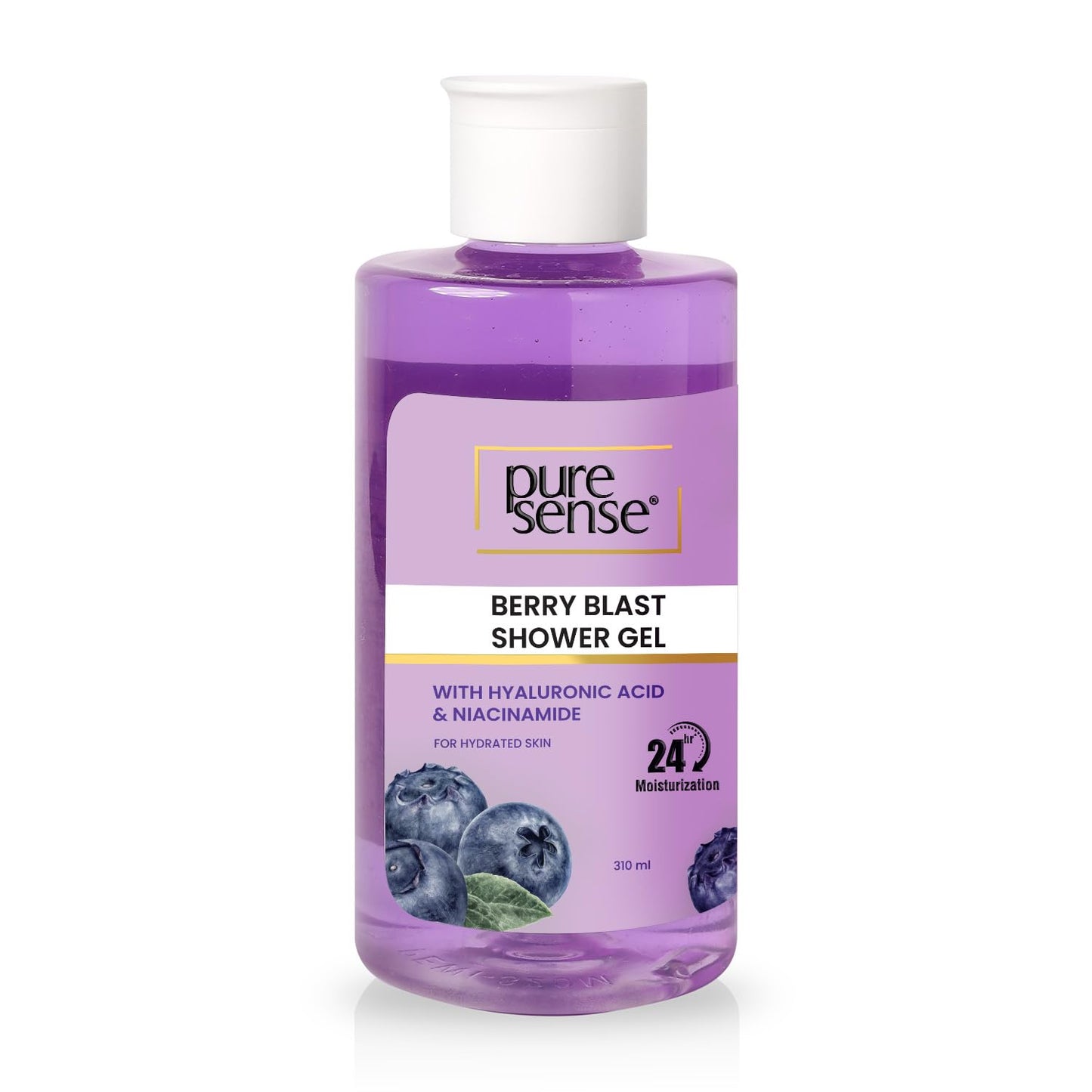 PureSense Hyaluronic Acid + Niacinamide Berry Blast Body Wash Shower Gel | Deep Clean & Intense Hydration | Help Reduce Flakes & Itchiness | For Dry Skin | No Paraben