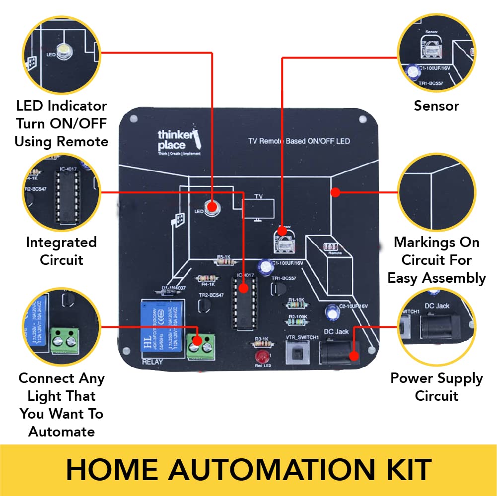 ThinkerPlace STEM Educational Home Automation Kit for Kids | Toys for 12+ Years, 13+ Years, 14+ Years Boys & Girls | Educational Toys | STEM Toys | DIY Kit | Science Kits
