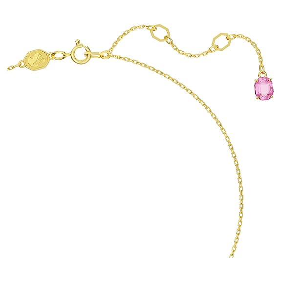 Florere pendant, Flower, Small, Pink, Gold-tone plated