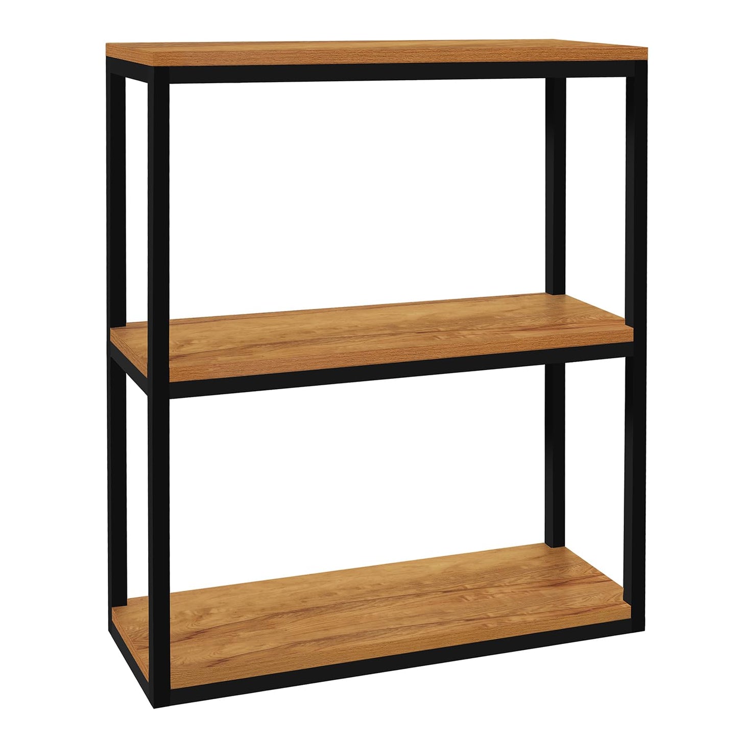 ABOUT SPACE Rack for Storage - 3 Tier Engineered Wood Multi Utility DIY Wall Display Rack Foyer Table for Living Room, Office, Garage (L 2 x B 0.7 x H 2.3 ft) Wood Colour