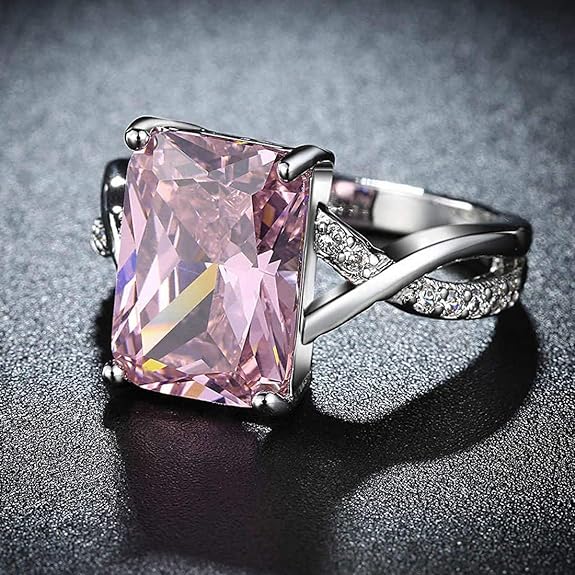 Jewels Galaxy Stylish Crystal Silver Plated Sparkling Rings For Women/Girls
