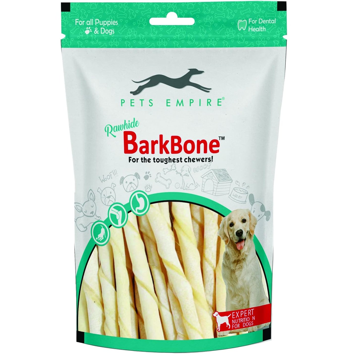 Pets Empire Rawhide Chew White Sticks 10Pcs (Pack of 2