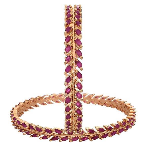 American Red Ruby Diamond Bangles