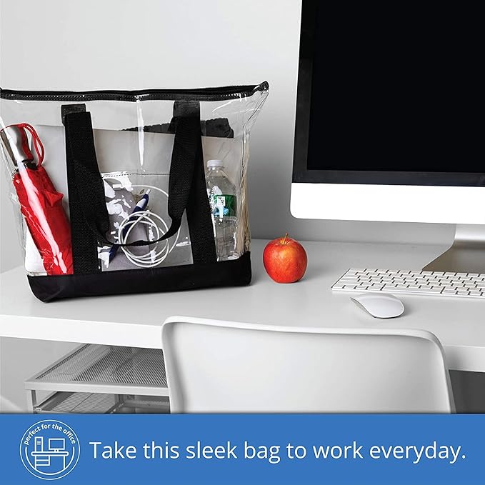 Sturdy International Tree Clear Bag Stadium Approved, Cold-Resistant, Lightweight and Waterproof, Transparent Tote Bag and Gym Clear Bag, (Small)