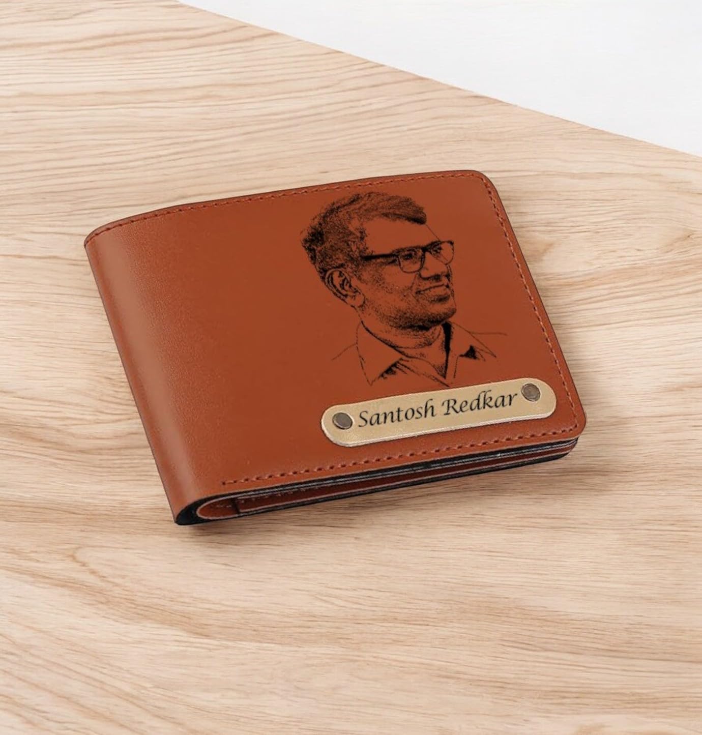 Wallet for Men with Name and Picture