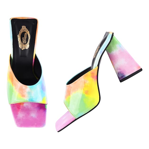 Stylish Solid Triangle Block Heels for Women & Girls