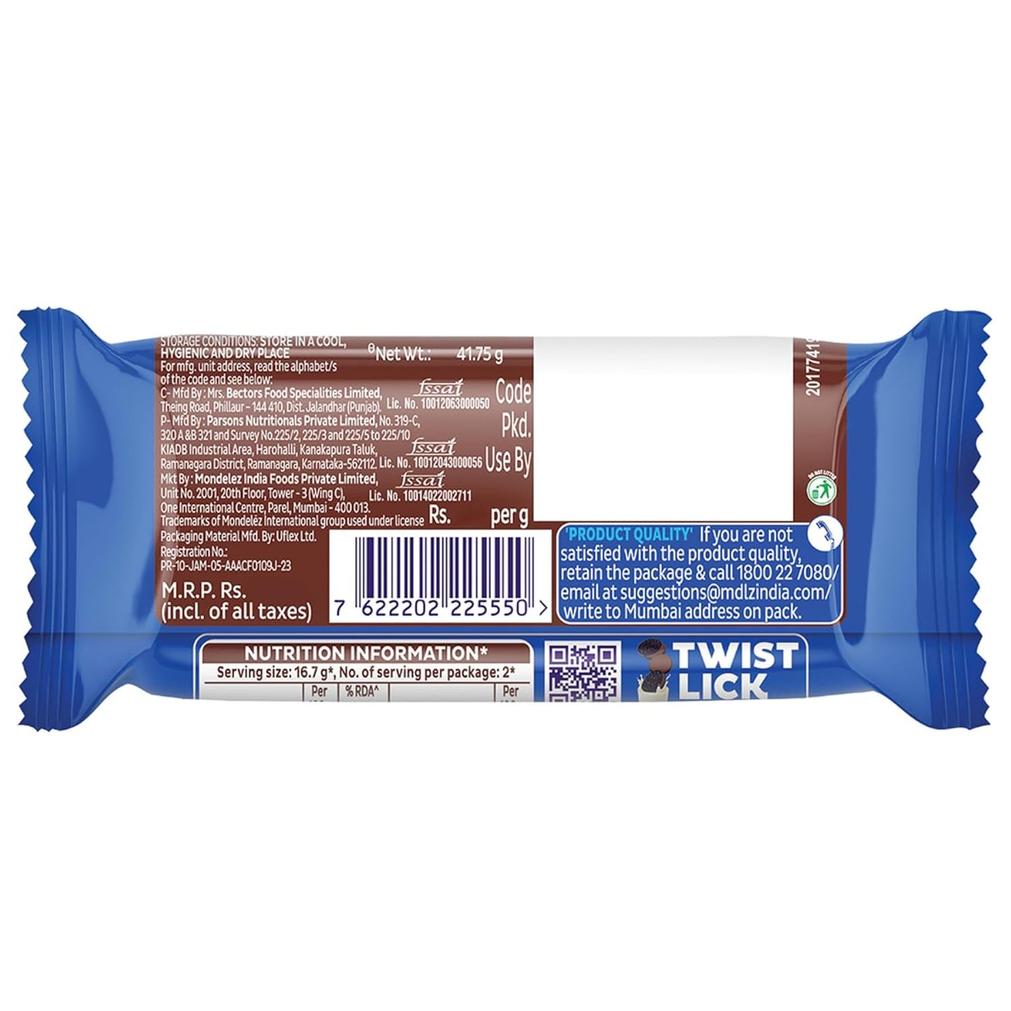 Cadbury Oreo Chocolate Flavour Creme Sandwich Biscuit