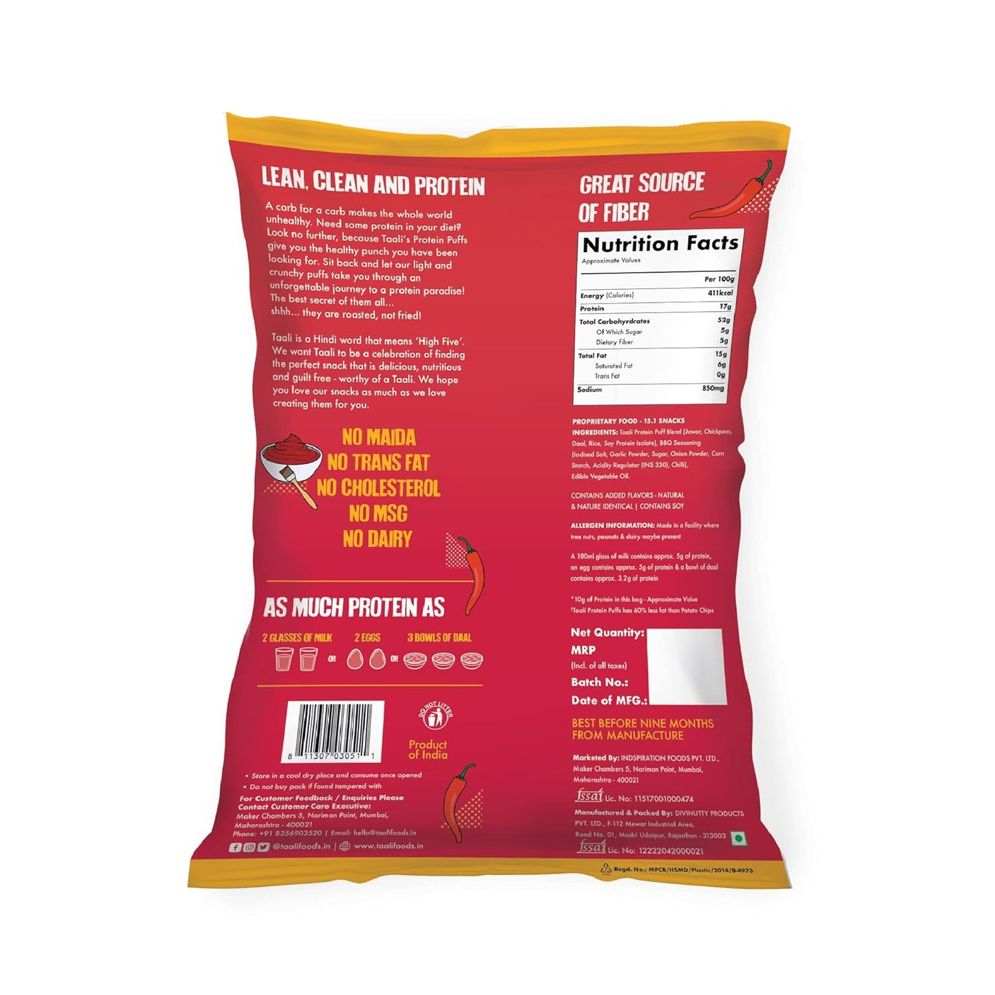 Taali Protein Puffs Snacks