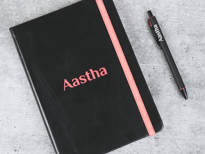 Your Name Print Diary with pen Customised