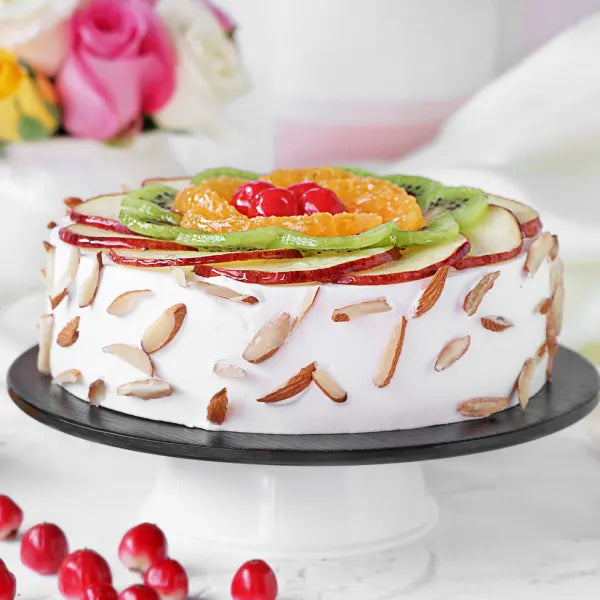 Fresh Fruit Almond Cake (Half Kg)