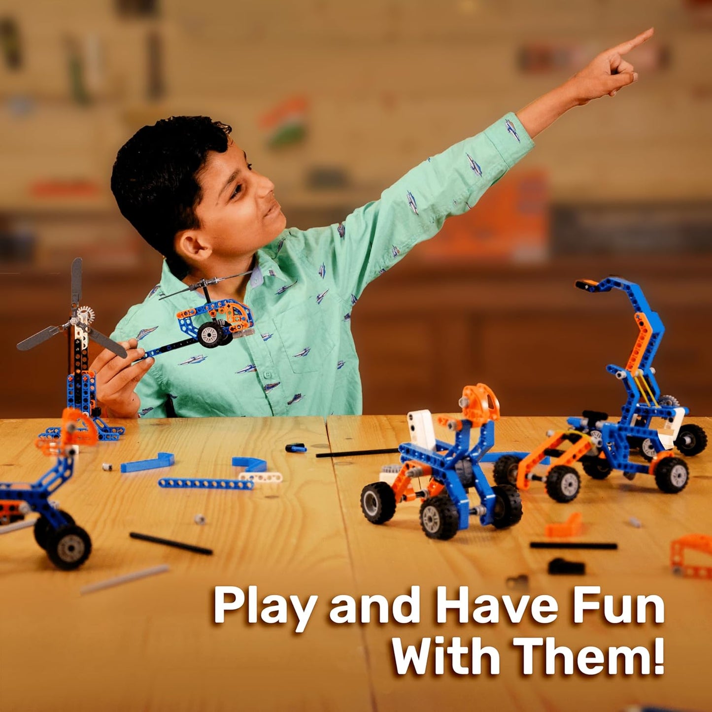 Avishkaar MEX Robotic Explorer Kit, 10-in-1 DIY Robotics Science Kit, Learning Toys for Boys and Girls Aged 6,7,8,9,10, Building and Construction Set with 80+ Parts, Educational Gift