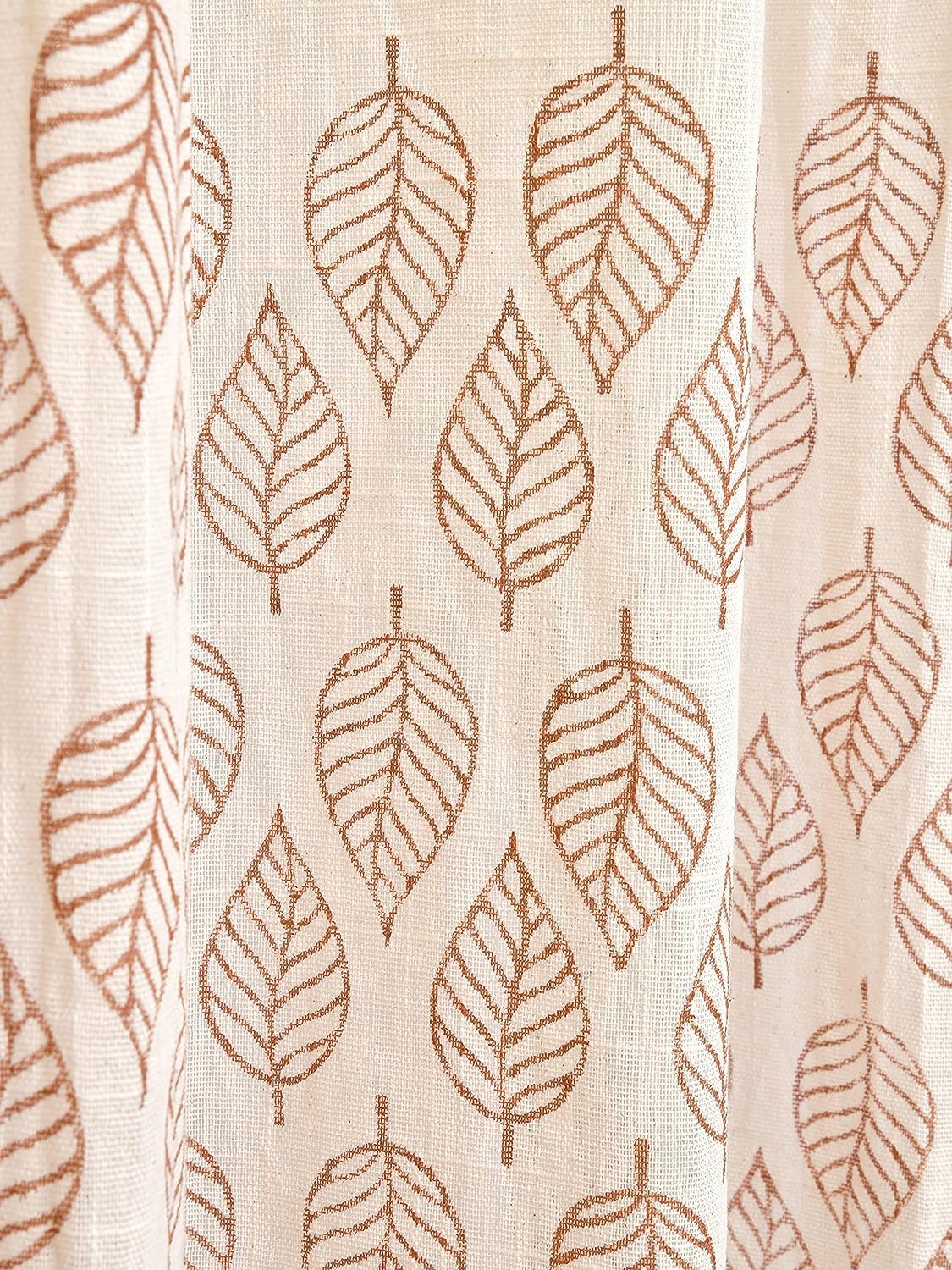 LINENWALAS Cotton Betel Leaf Printed Curtain