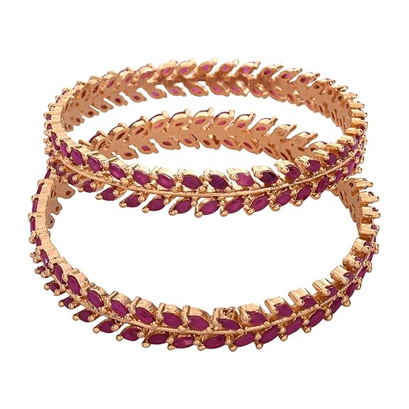 American Red Ruby Diamond Bangles
