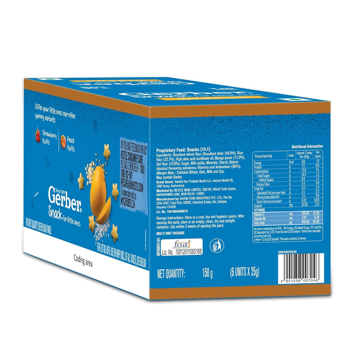 Gerber Snacks Mango Puffs
