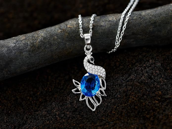 Crystal Peacock Necklace