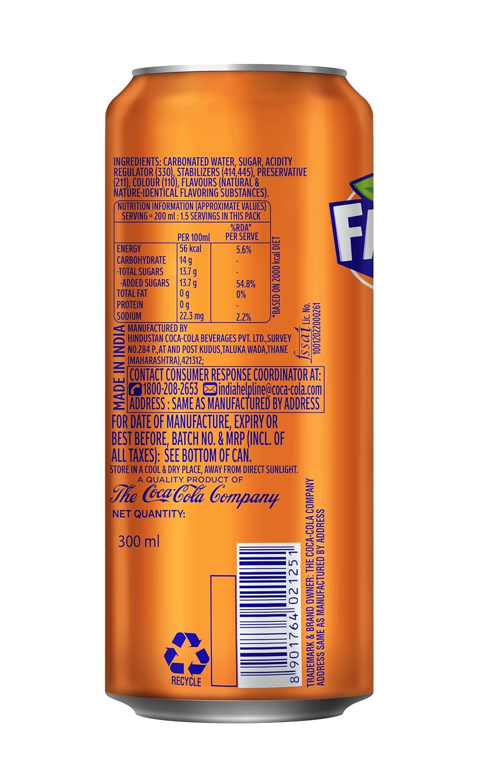 FANTA Orange Flavored Cold Drink