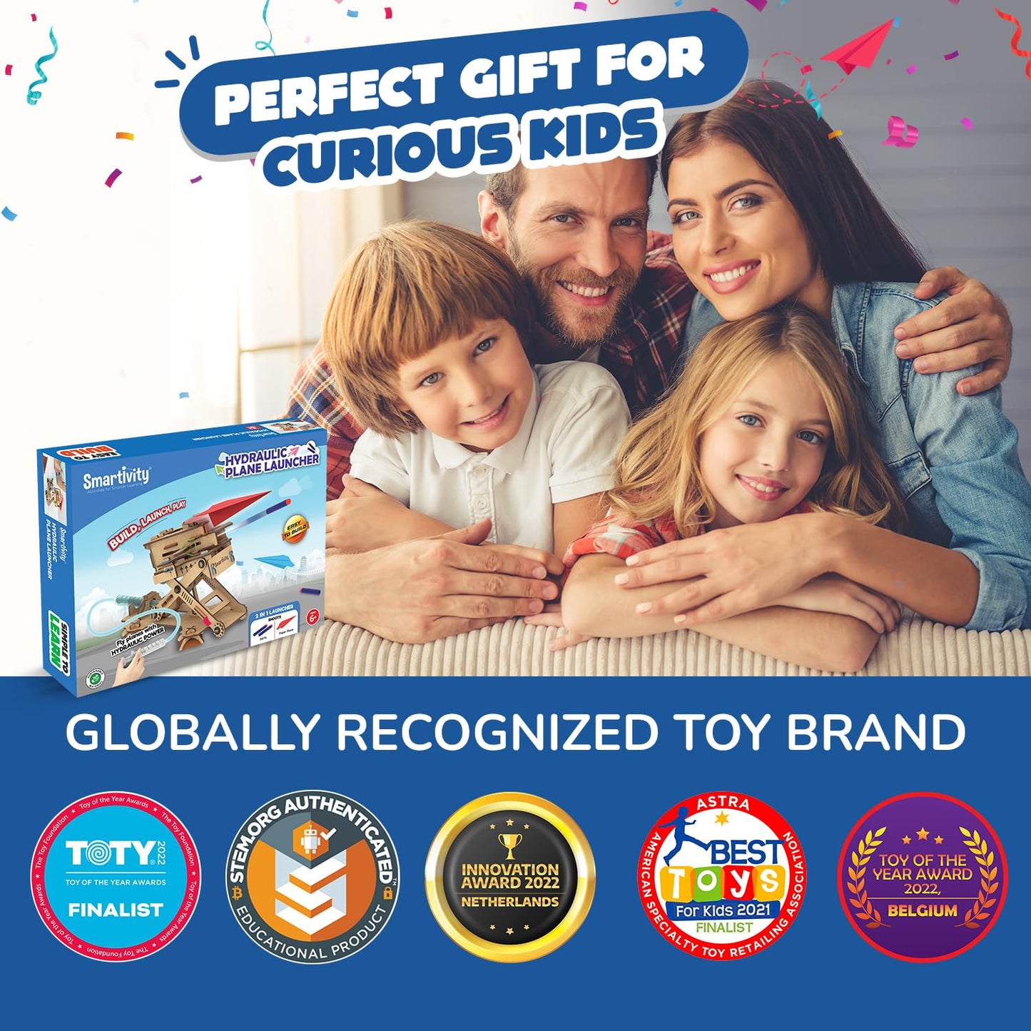 Smartivity 2in1 Hydraulic Aeroplane & Dart Launcher Toy for Kids 6-14 Years Old | Birthday Gifts for Boys & Girls | DIY Science Toy for Kids 6,7,8,9,10,11,12,13,14 YearsI STEM Wooden Construction Game