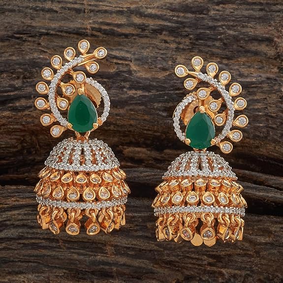 Zircon Earrings With Push Back Clouser