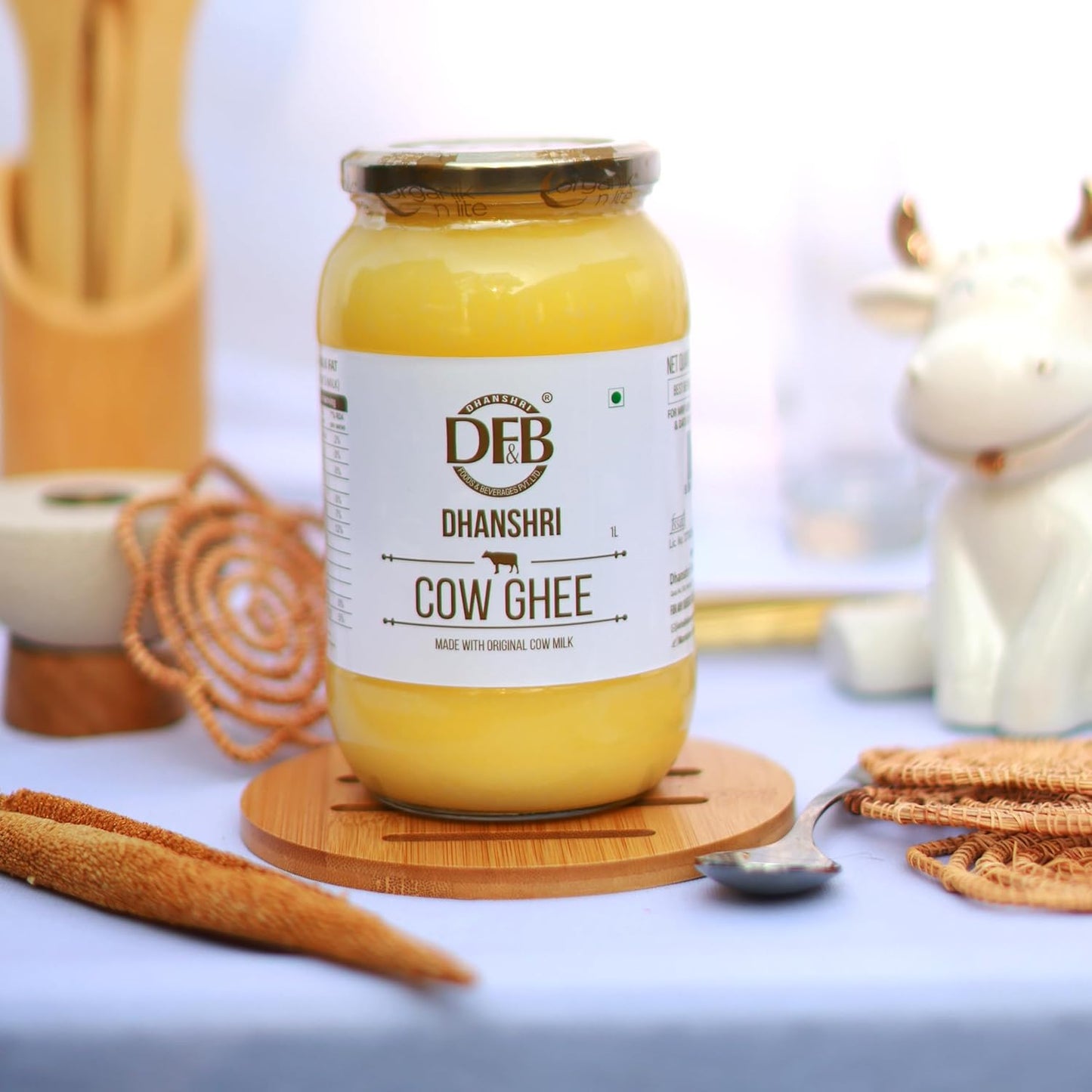 A2 Cow Ghee Traditional Bilona Method - 1 Ltr | Cultured | Immunity Booster | Grassfed Natural, Fresh & Pure I Lactose and gluten free