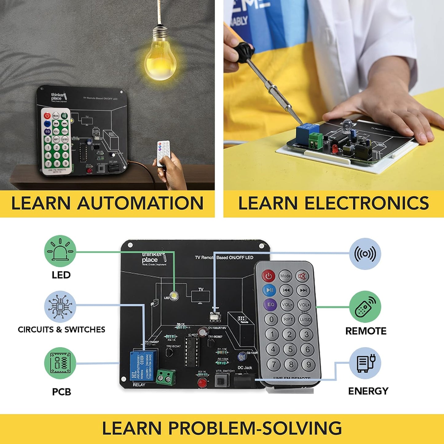ThinkerPlace STEM Educational Home Automation Kit for Kids | Toys for 12+ Years, 13+ Years, 14+ Years Boys & Girls | Educational Toys | STEM Toys | DIY Kit | Science Kits