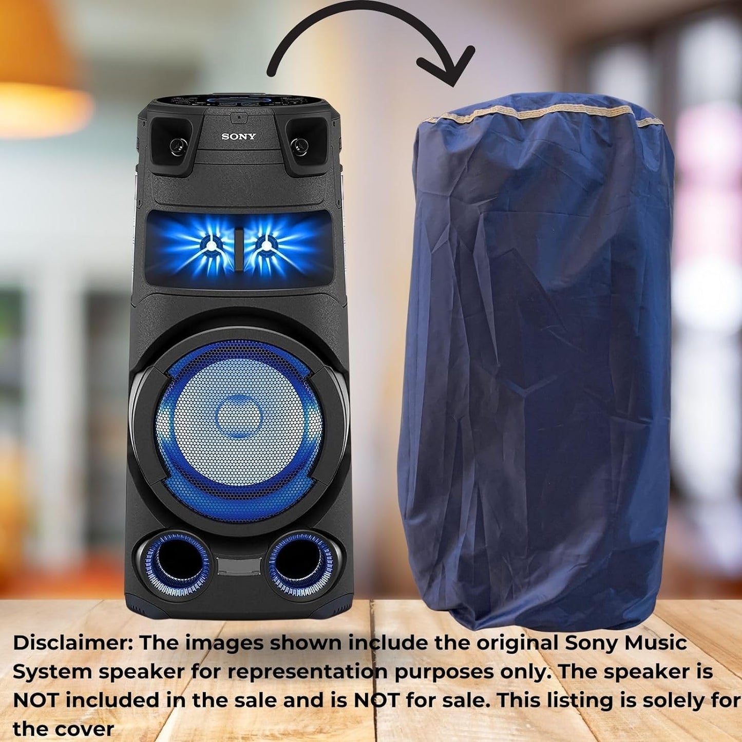 Autofact Premium Dust Cover for Party Speakers upto Dimesnions 36-inch Height & 16-inch Diameter