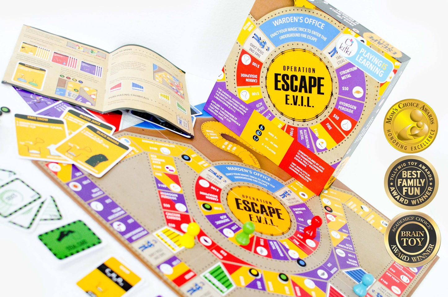 Kitki Escape Evil Science Board Game Gift for Kids Age 8+, 10-12 Years Learning & Educational STEM Toy for Brain of Boys & Girls
