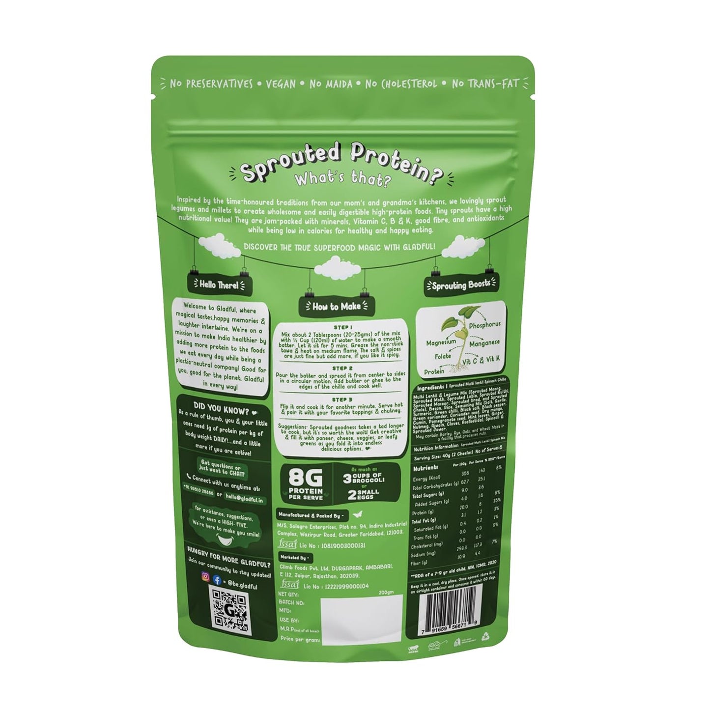 Spinach Instant Chilla Mix