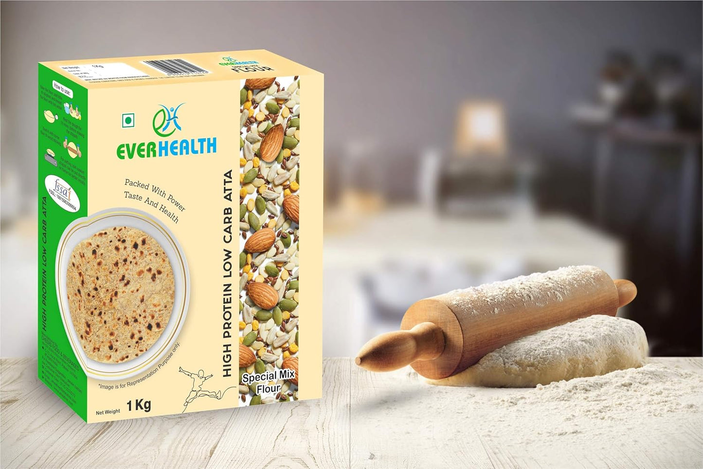 Everhealth High Protein Low Carb Atta - 1Kg