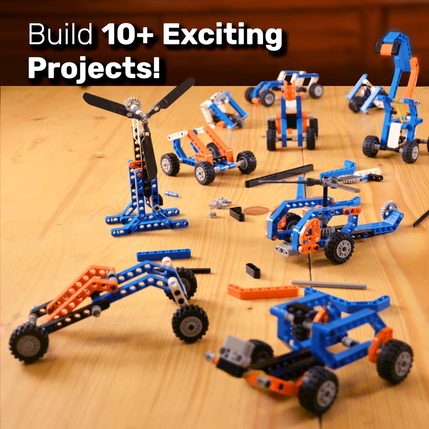 Avishkaar MEX Robotic Explorer Kit, 10-in-1 DIY Robotics Science Kit, Learning Toys for Boys and Girls Aged 6,7,8,9,10, Building and Construction Set with 80+ Parts, Educational Gift