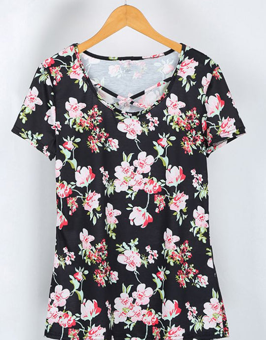 Black Tiered Smock Mini Dress