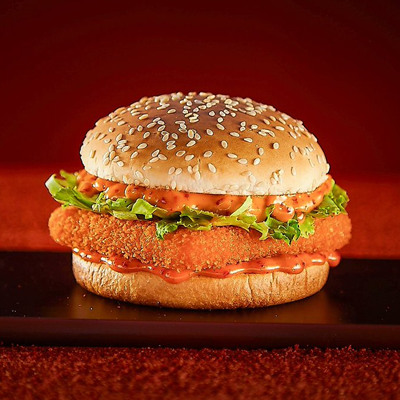 Korean Spicy Paneer Burger