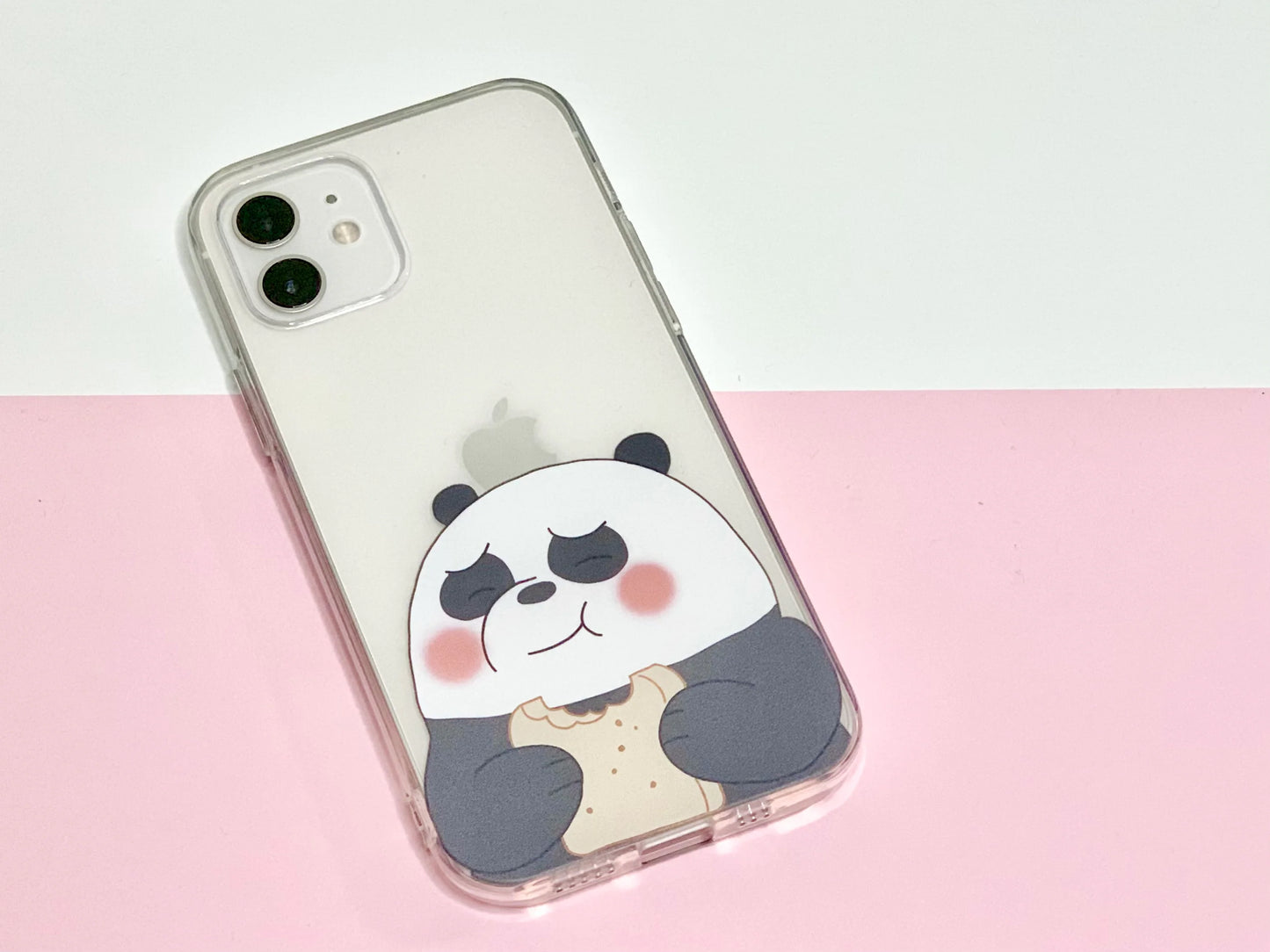 Clear Cute Panda iPhone Case