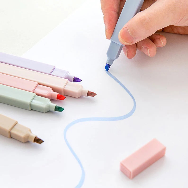 Muted Pastel Highlighter Pen Set