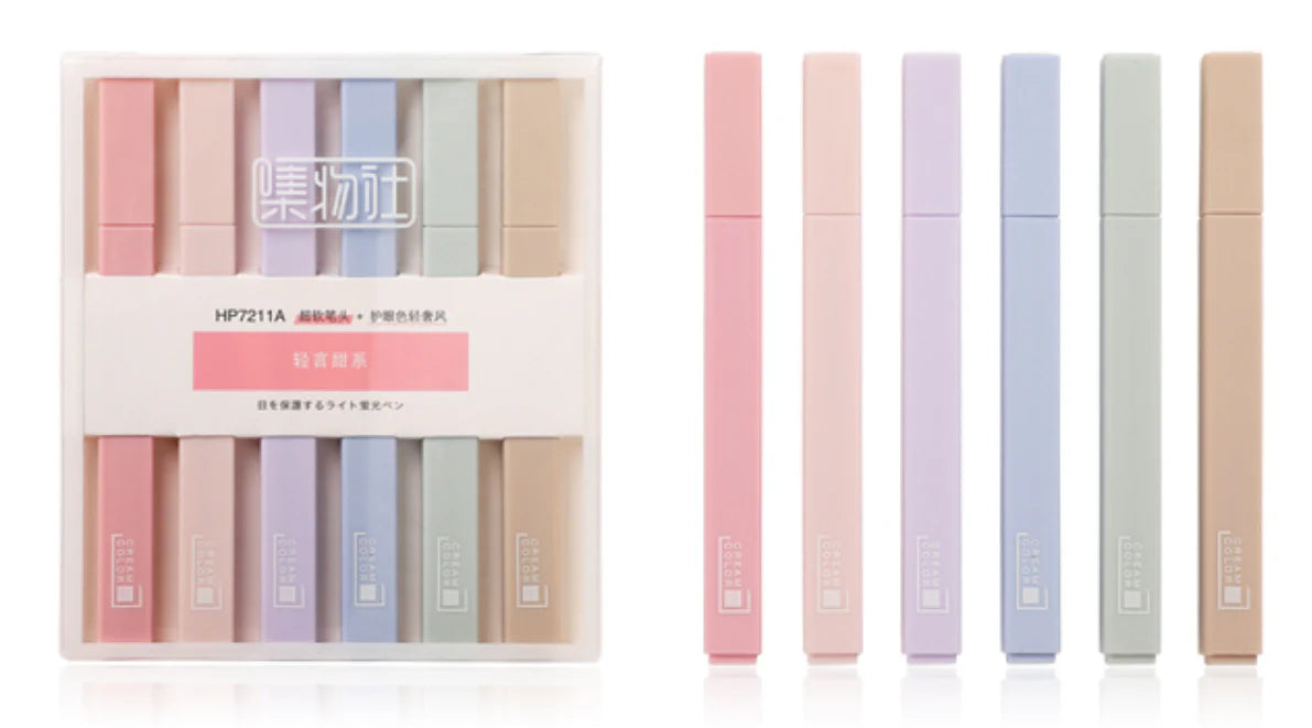 Muted Pastel Highlighter Pen Set