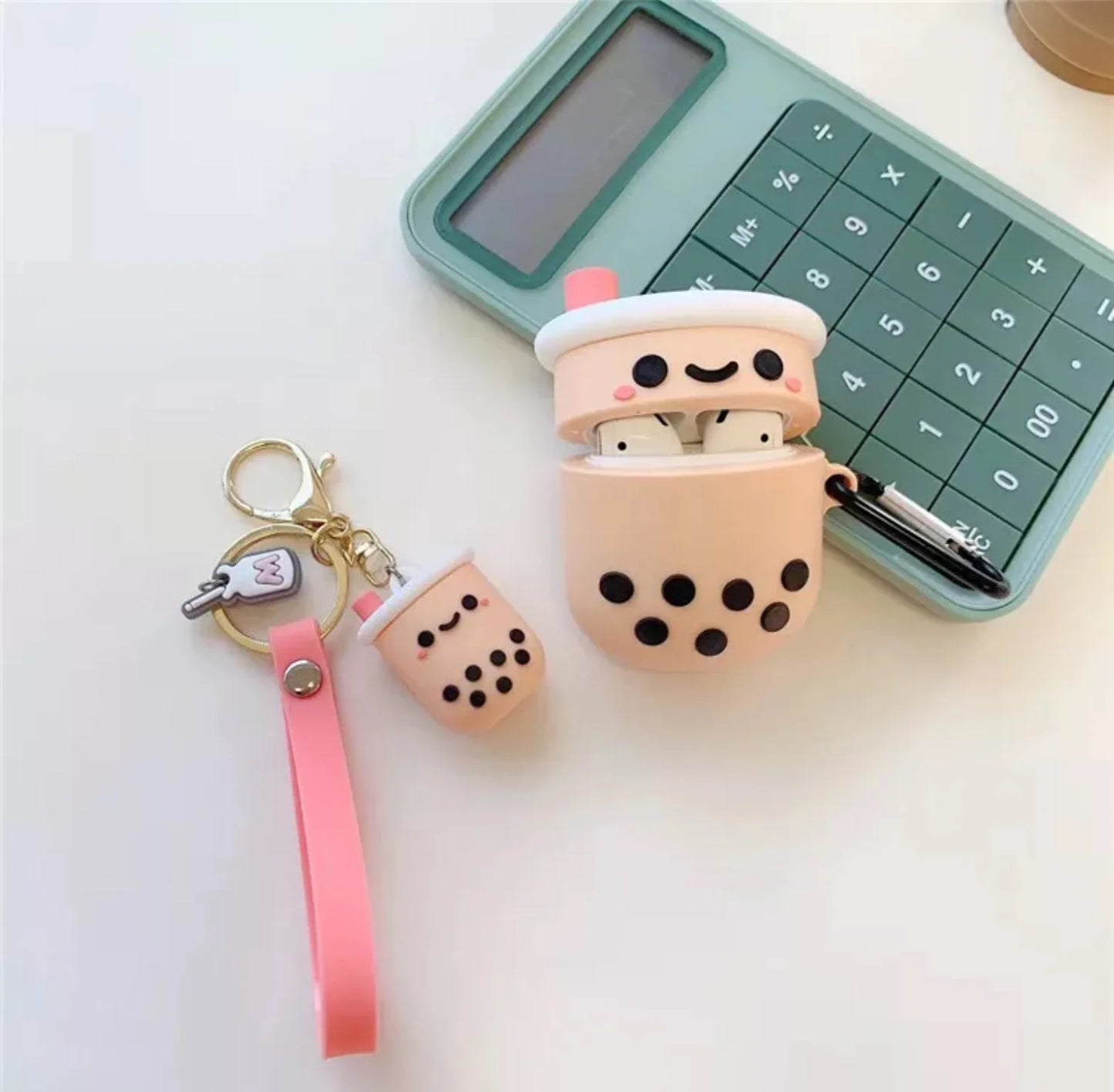 Cute Smiley Boba Keychain